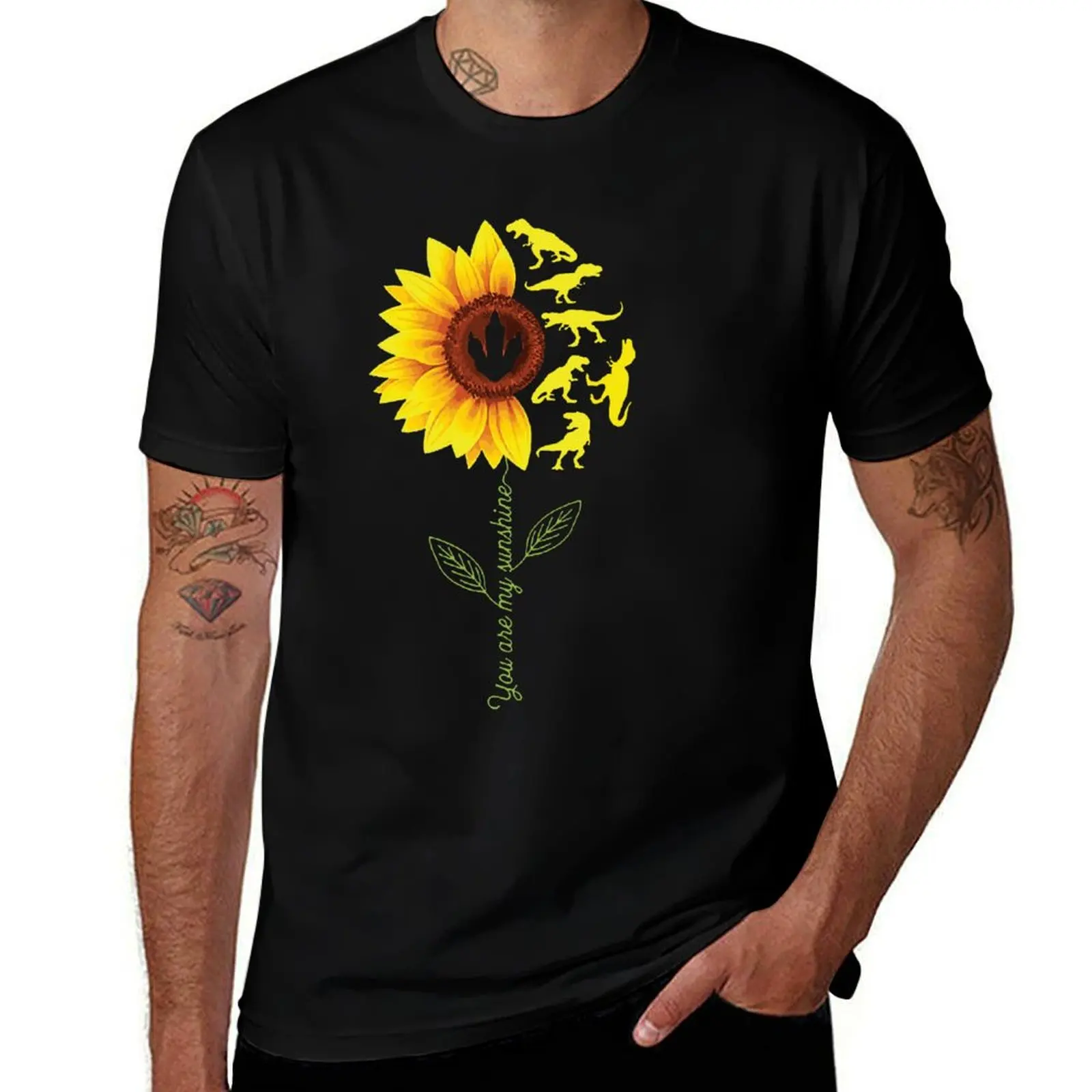 

Youre My Sunshine Sunflower Dinosaur T Rex T-Shirt tops T-shirts oversize anime shirt new edition plain t shirts men