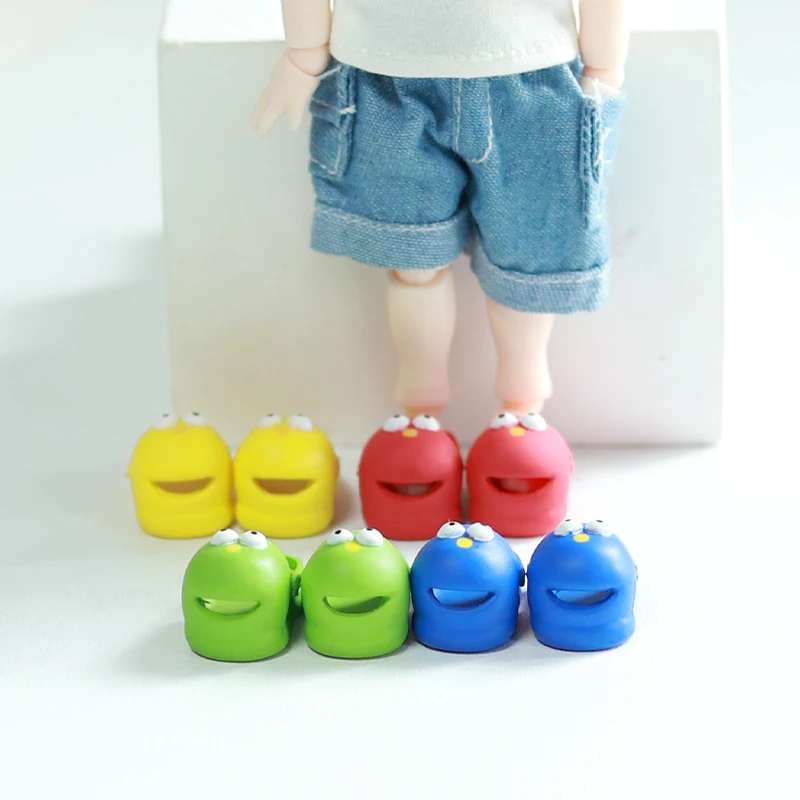 1 paio 1:12 OB11 carino sorriso aperto slippe scarpa bambola scarpe classiche vestito per Ob11 1/12 Bjd bambola staccabile Gsc DOD accessori bambola