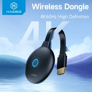 Hagibis Dongle TV Stick compatibile HDMI Adattatore Miracast WiFi wireless Ricevitore display 4K 1080P per Youtube iOS Android