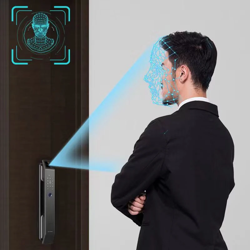 EGFirtor Tuya Wifi 3D Face Recognition Fingerprint Smart Door Lock Electronic Password Home Security Alarm Sensor Door Lock