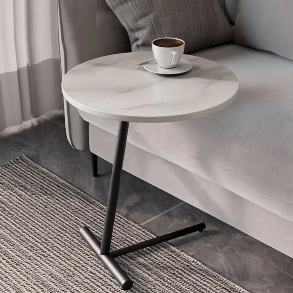 

C Shaped End Table,Round Couch Table,Modern Side Table,Sofa Tray Table For Bedroom,Living Room