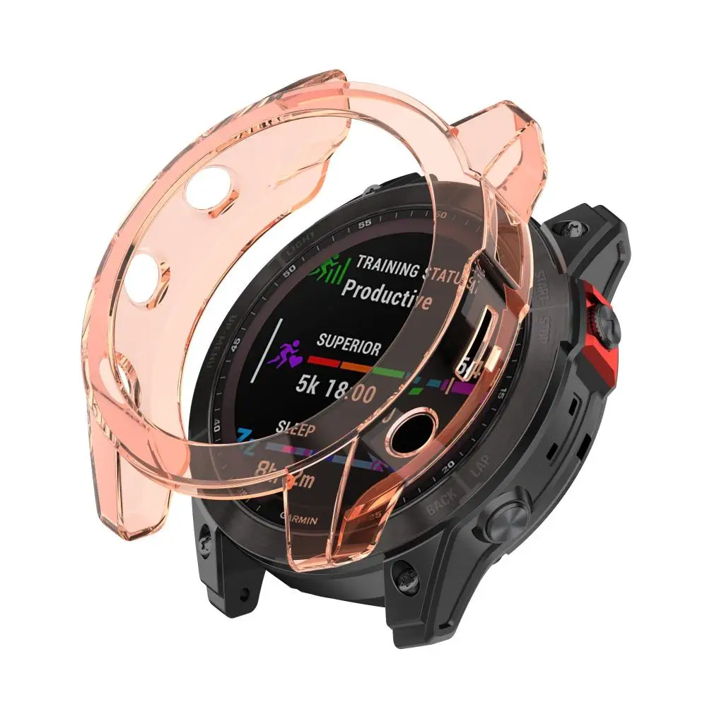 Garmin Fenix ​​7 7S 7X용 투명 쉘 프레임 보호 커버 화면 보호기 TPU 케이스