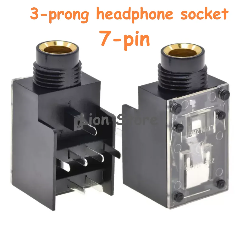 100pcs-200pcs/lot 6.5MM 6.35MM 3-prong headphone socket Guitar Mic Mixer Microphone Holder 7-pin 9-pin Amplifier Socket