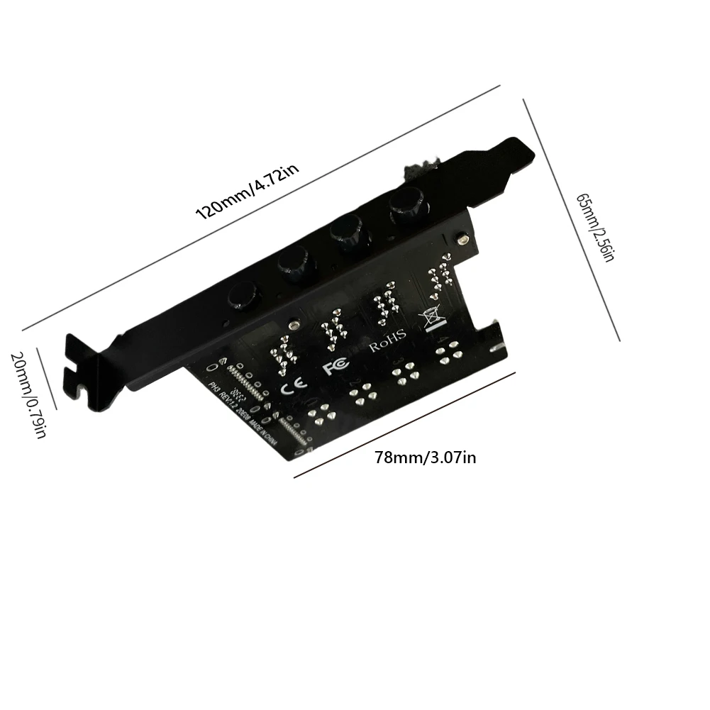 Tarjeta de expansión de energía Disco duro de doble canal Tarjeta de expansión PCI Control de energía de 4 bits SSD con cable SATA Interruptor de control de alimentación