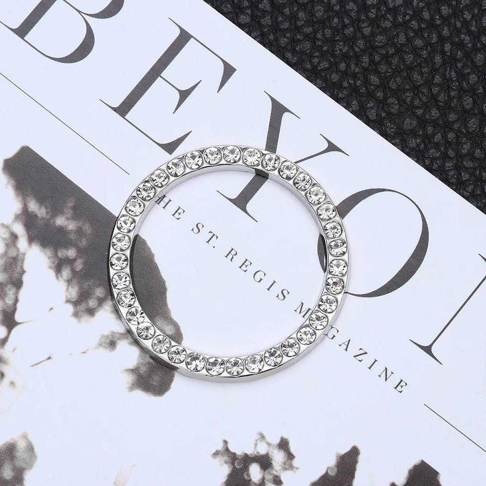 

4Pcs Car Engine Start Stop Button Rings Crystal Rhinestone Luxury Auto Decoration Bling Trim for Push Button Ignition White