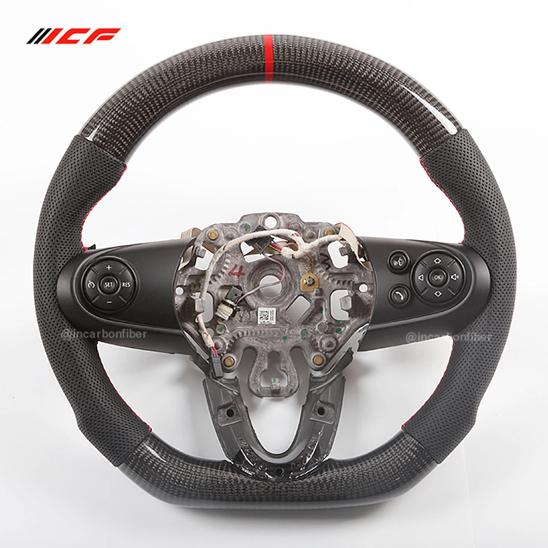 Real Carbon Fiber steering wheel For Mini R59 R60 R61 F55 F56 Cooper Club-man Country-man Road-ster JC-W