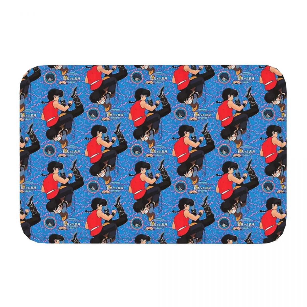 Ranma Vs Ryoga Anti-Slip Doormat Kitchen MatRanda 12 Japanese Anime Balcony Carpet Welcome Rug Indoor Decorative