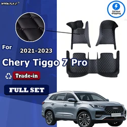 100% Fit Custom Made Leather Car Floor Mats For Chery Tiggo 7 Pro 2021 2022 2023 Carpet Rugs Foot Pads Accessories