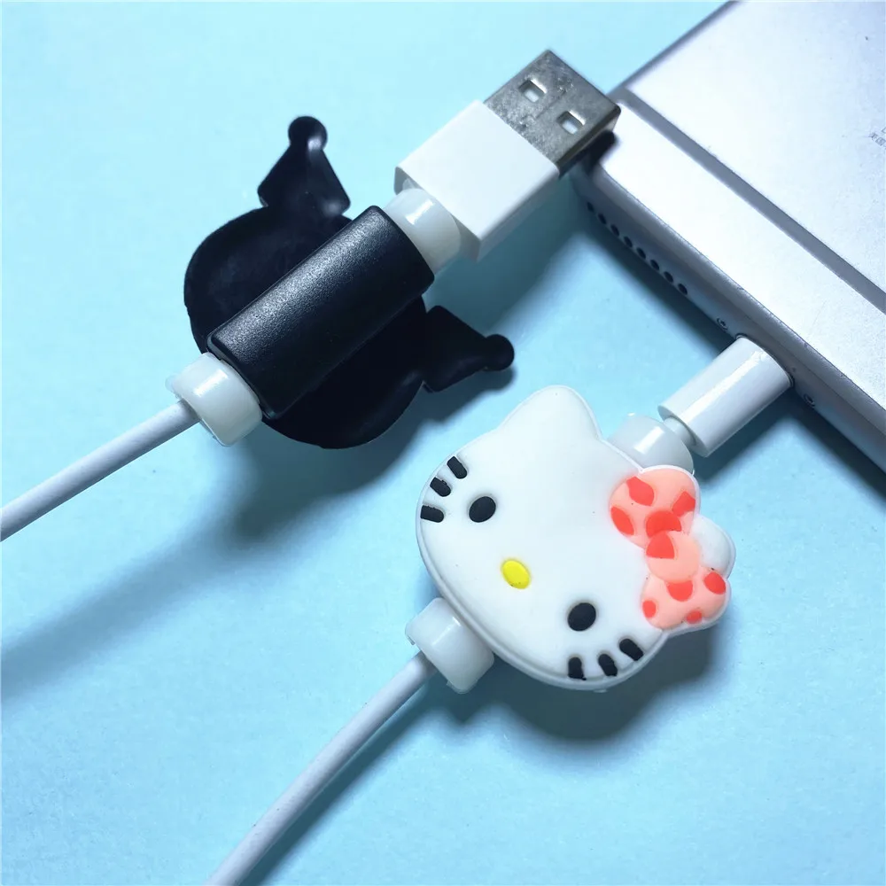 MINISO Sanrio Cable Protector Wire Organizer Winder Saver For iPhone Samsung Huawei USB Charging Cable Data Line Cord Cover