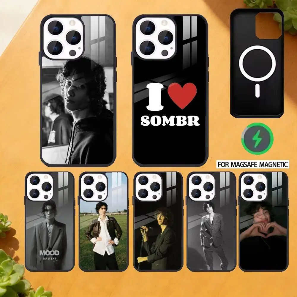 

Singer S-Sombr Back to Friends Phone Case For iPhone 17 16 15 14 13 12 Pro Max Plus for Magsafe Mirror Wireless Magnetic Cover