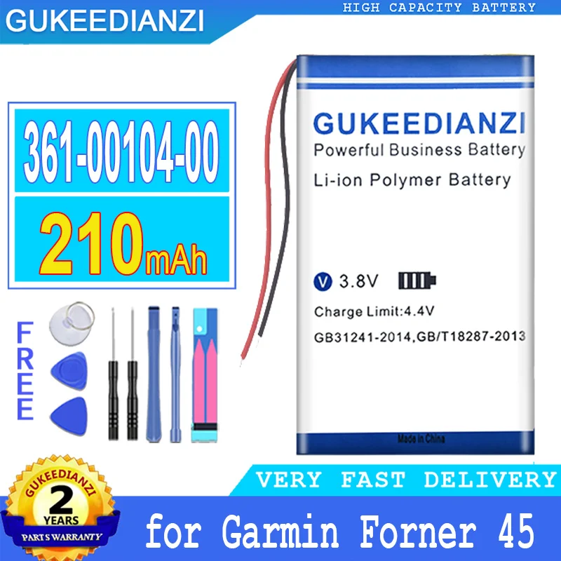 GUKEEDIANZI-Batería de gran potencia para Garmin Forner 45, 210mAh, 361-00104-00