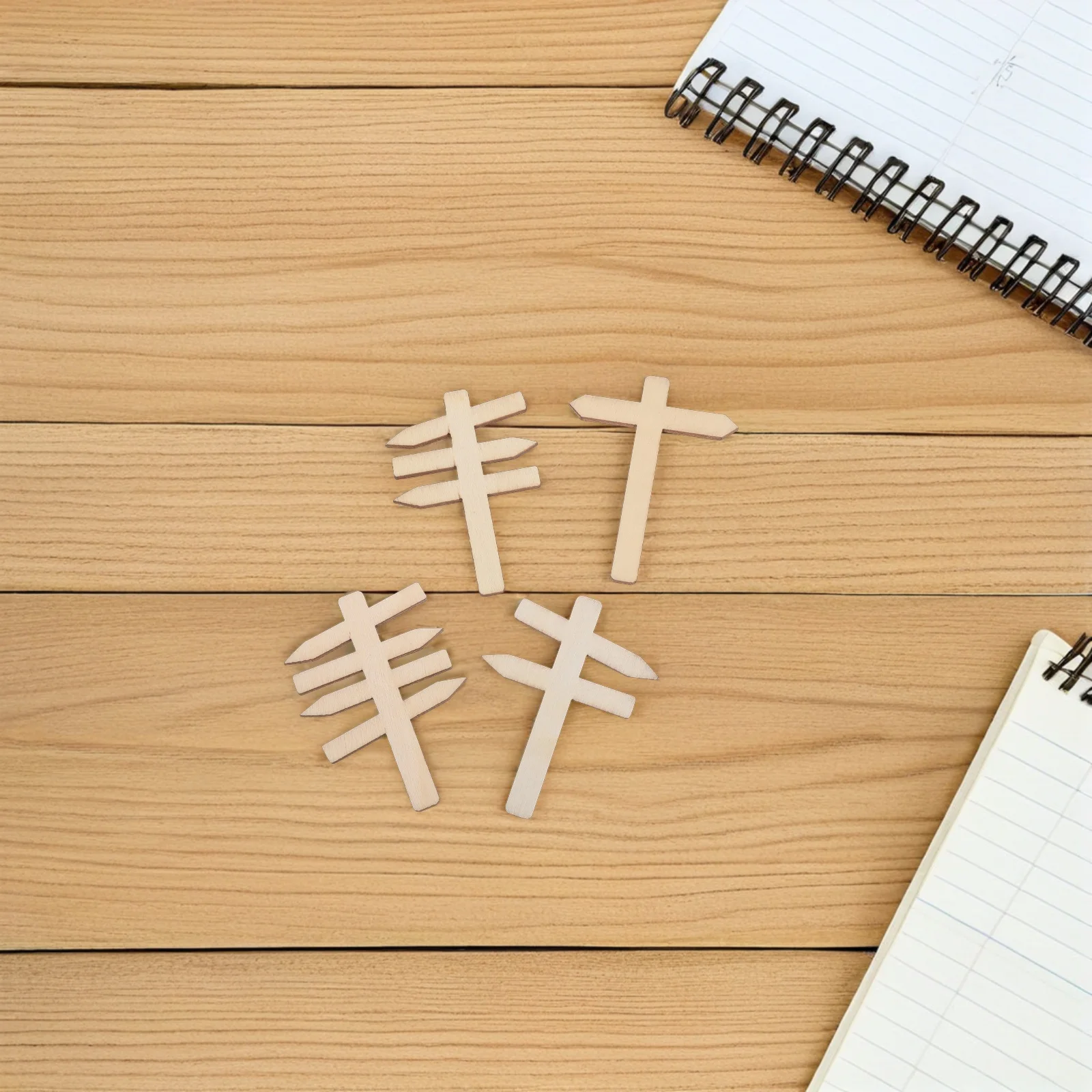 50 قطعة علامات الطريق الخشبية الصغيرة لوحات الرسائل الزخرفية لملحقات ملصقات بيت الدمى لتقوم بها بنفسك أسوار إشارة المرور للتعلم المبكر