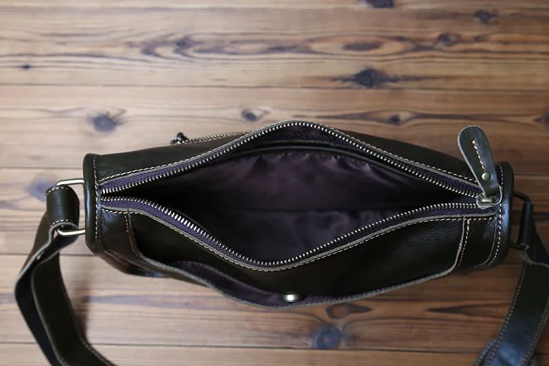 Nzpj Vintage Echt leder Herren Umhängetasche natürliche Rindsleder Umhängetasche lässig Herren Rucksack für 11 Zoll iPad – Detail 15