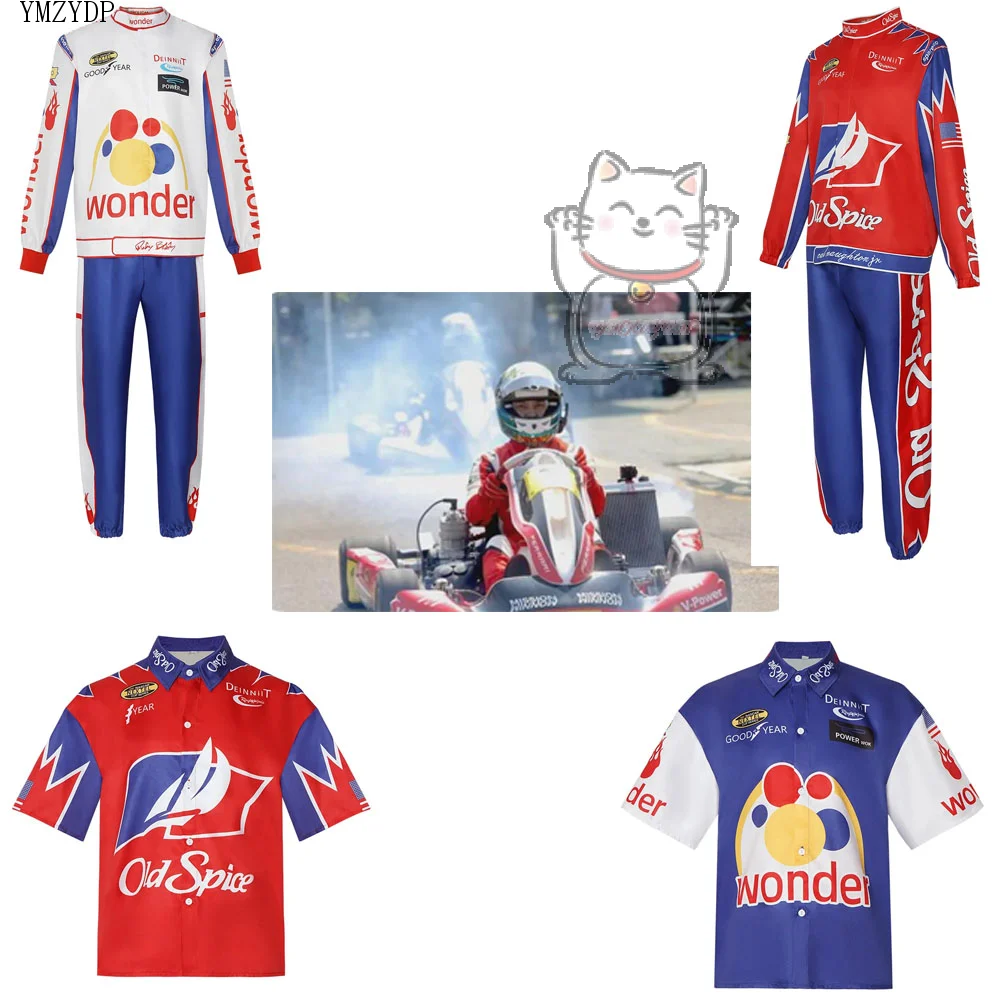 

Лидер продаж, униформа для косплея из фильма Ricky Bobby, гоночный костюм, топ, брюки, подарок на день рождения, карнавальный костюм на Хэллоуин, Тарадги, косплей
