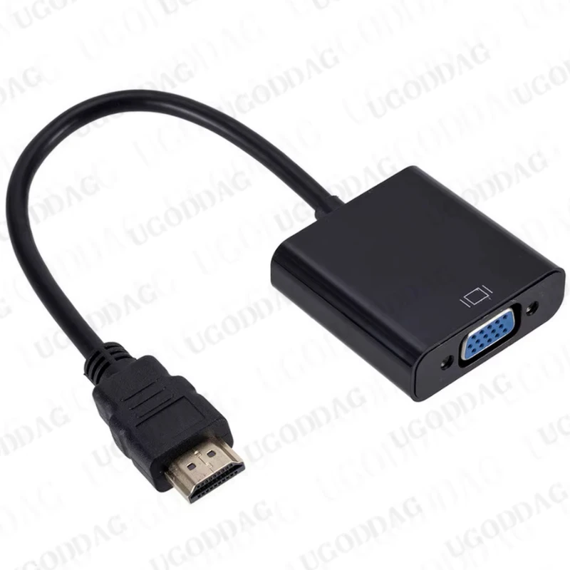 HD 1080P HDMI-compatible to VGA Adapter Cable With Audio Power Port Converter Apply to PS4 XBOX PC Laptop HDTV Projector Monitor