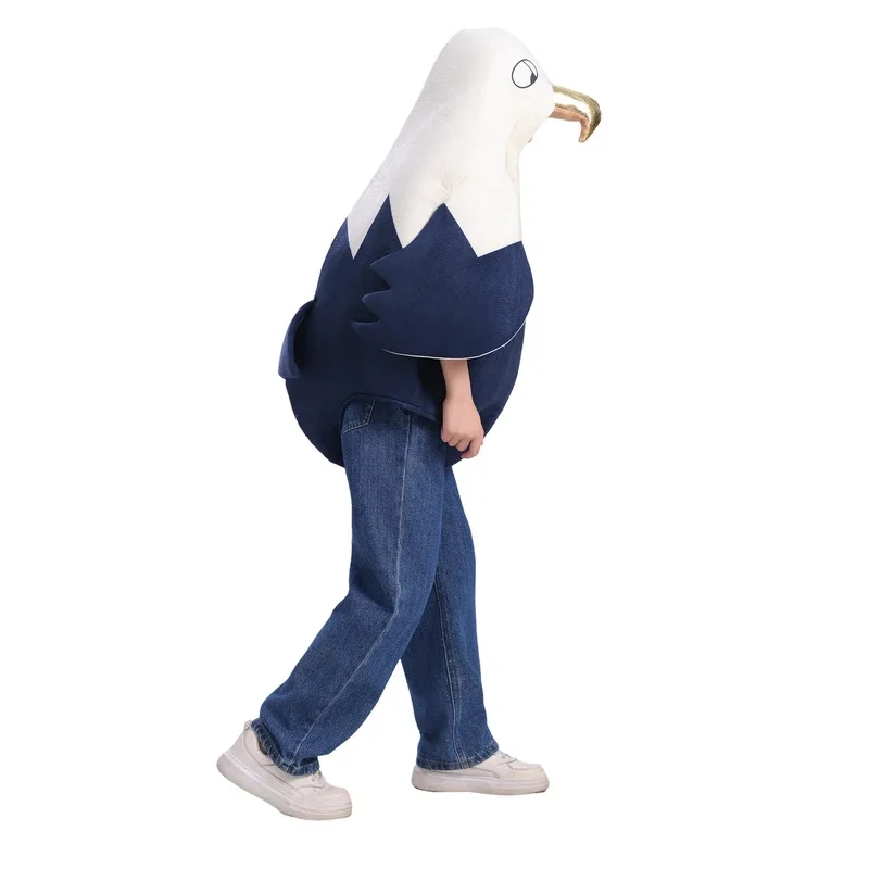 بدلة تنكرية حصرية للجنسين من Memune على شكل نسر أصلع صغير لطيف للجنسين لعيد الاستقلال في الولايات المتحدة الأمريكية وحفلات الهالوين وحفلات الحيوانات