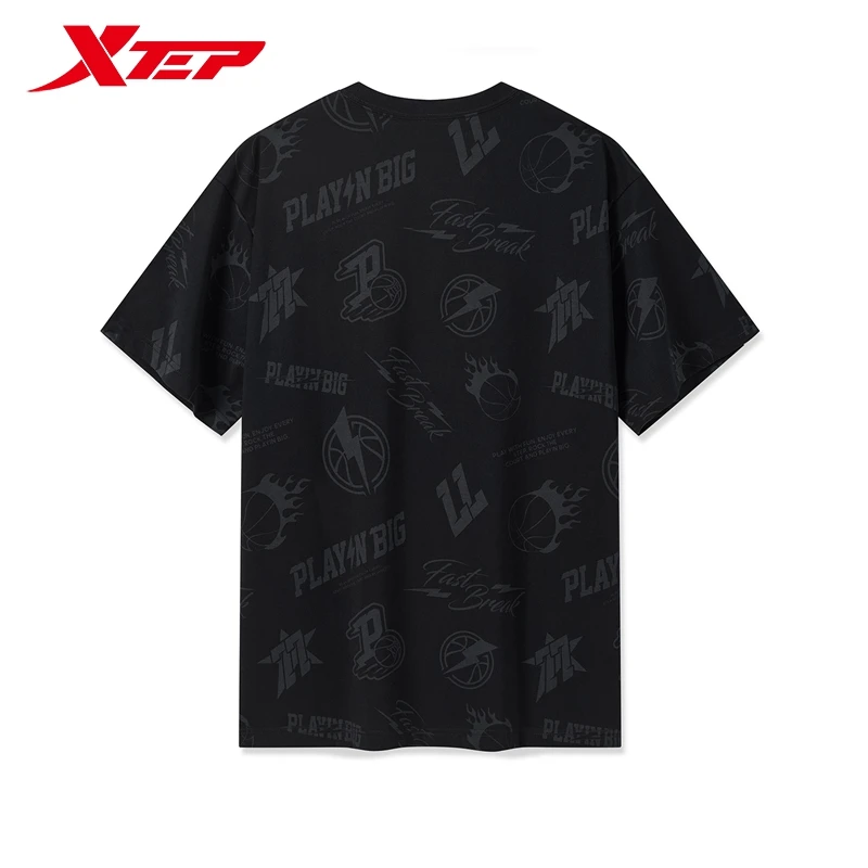 Xtep Short Sleeve Knitted Shirt For Men 2024 Summer Everyday Men\'s T-shirt Breathable Fashion Soft Outdoor Tops 976229010263