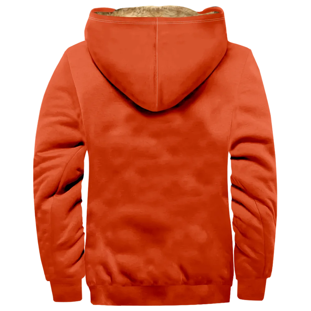 Combinaison de vestes d'hiver pour hommes, vêtements décontractés en coton à motif orange, pardessus gothique pour la maison