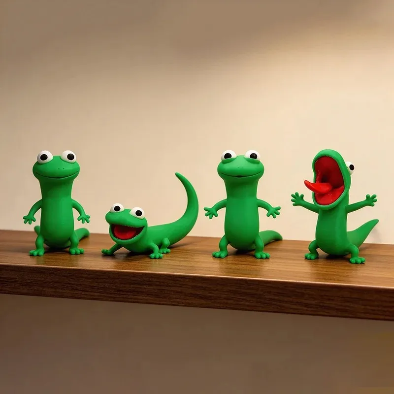 Anime Figure Hoppers KingGeorge Toys 3D Printed Toys Office Desk Ornament Funny Cartoon Lizard Ornaments Children's Day Gifts