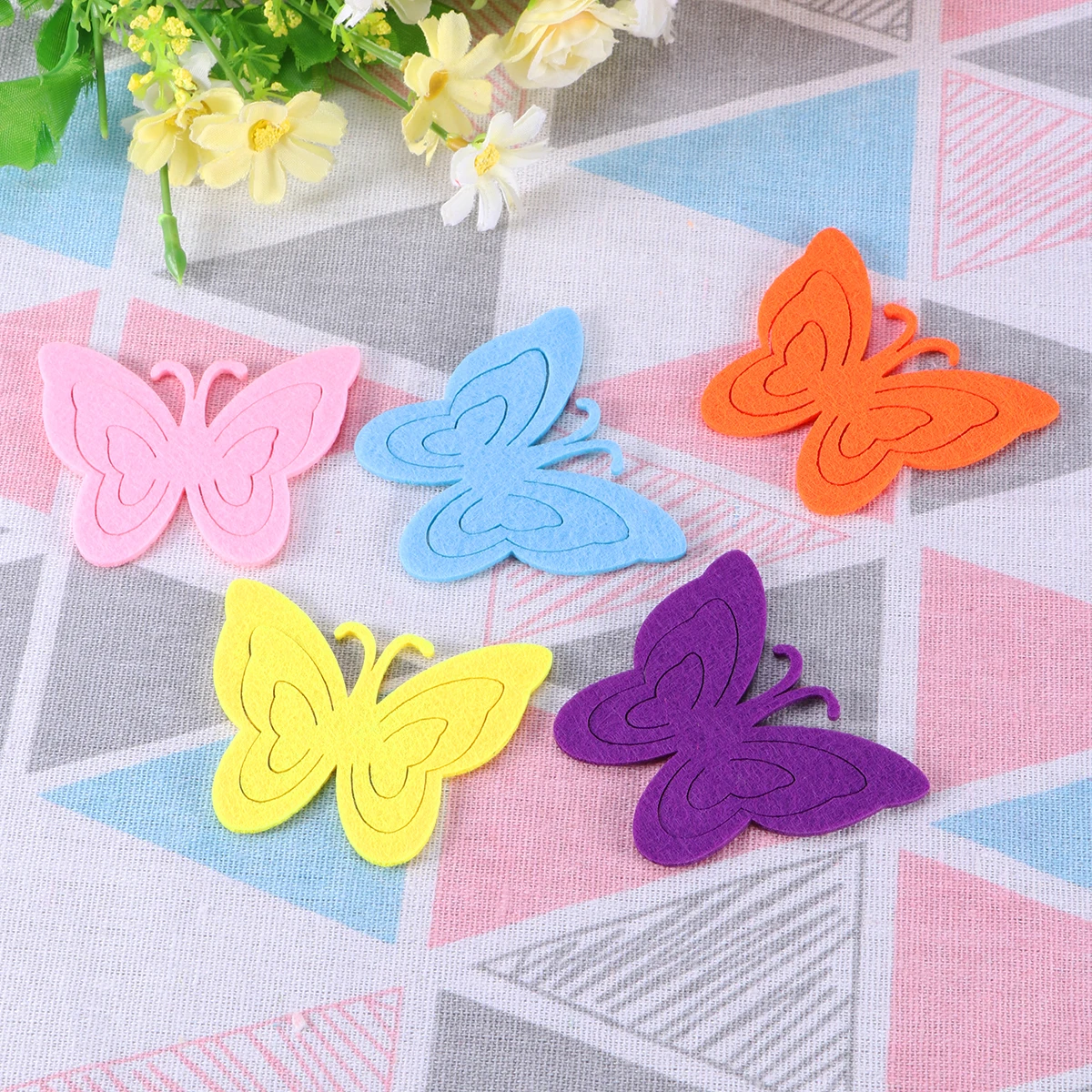

30pcs Felt Butterfly Decor for Scrapbooking Wall Art Embellishment Crafts Supplies Premium Material Multi Purpose Kids Craft