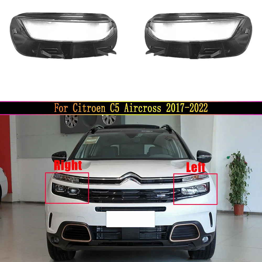 

Headlight Lens For Citroen C5 Aircross 2017-2022 Headlamp Cover Replacement Front Car Light Auto Shell