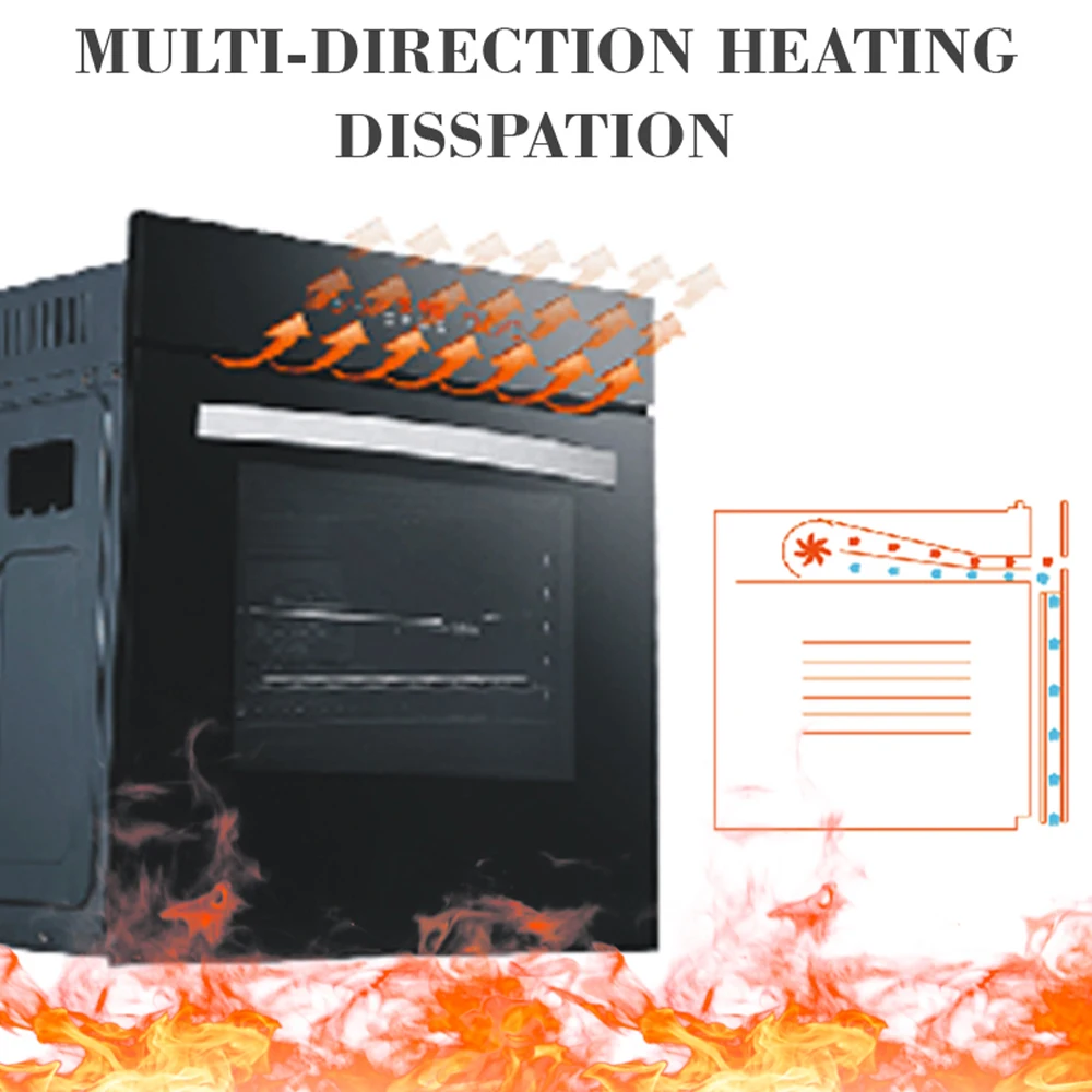 Horno doble eléctrico doméstico Gexiang 2024, horno de pared de cocina incorporado para exteriores, fabricado en China