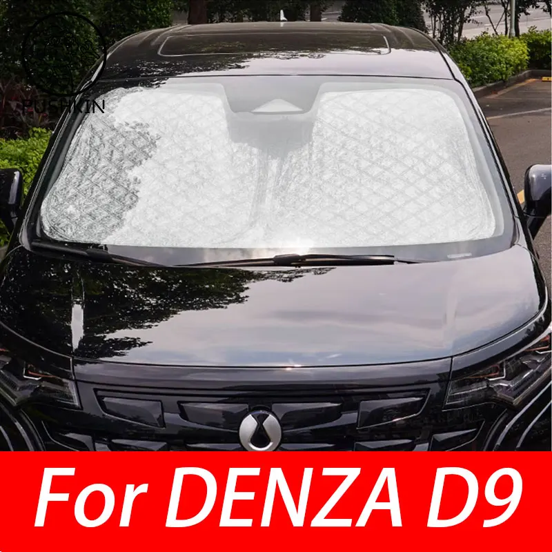 

For BYD Denza D9 2024 2025 Full Black Car Sunshade Side Window Privacy Curtains Front Rear Sunscreen Heat Insulation Sunshield