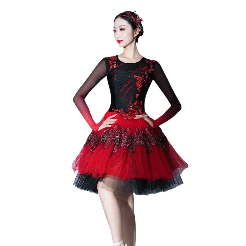 

Dance Costume Woman Tutu Opera Stage Costume Modern Dance Dance Dresses Stage Performance Costume Dress vestido menina
