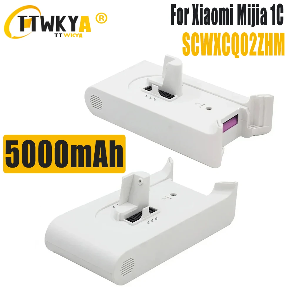 Original 5000mAh For Xiaomi Handheld Cordless Vacuum Cleaner Accessories 1C SCWXCQ02ZHM Vacuum Cleaner Replacement Battery Back