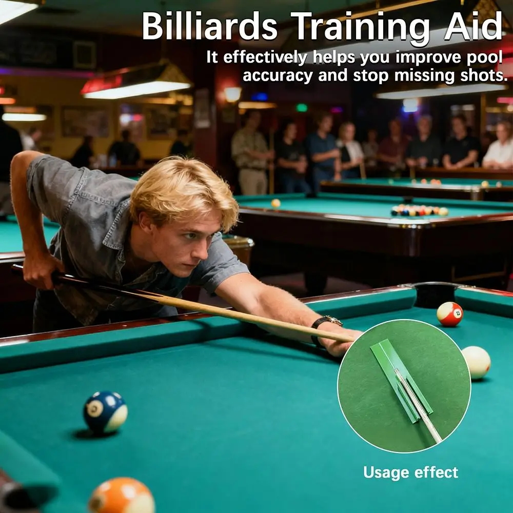 Training Aid Billiards Stroke Trainer Beginner Friendly Universal Aiming Practice Cue Durable Stroke Correction Tool