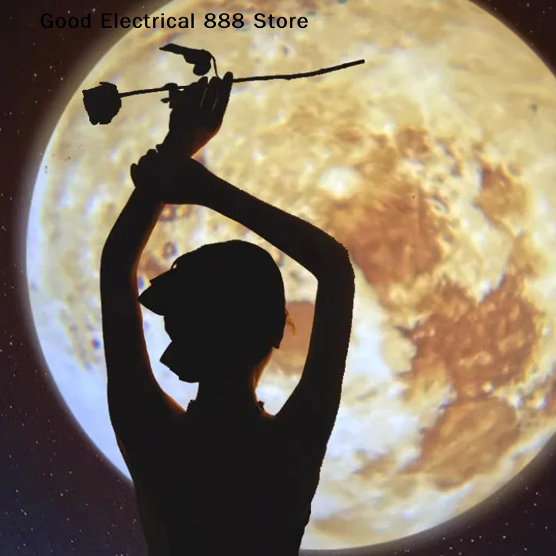 

Replaceable LED USB Moon Projector Lamp Earth Constellation Projector Bedroom Romantic Atmosphere Wall Lamp Planet Night Light