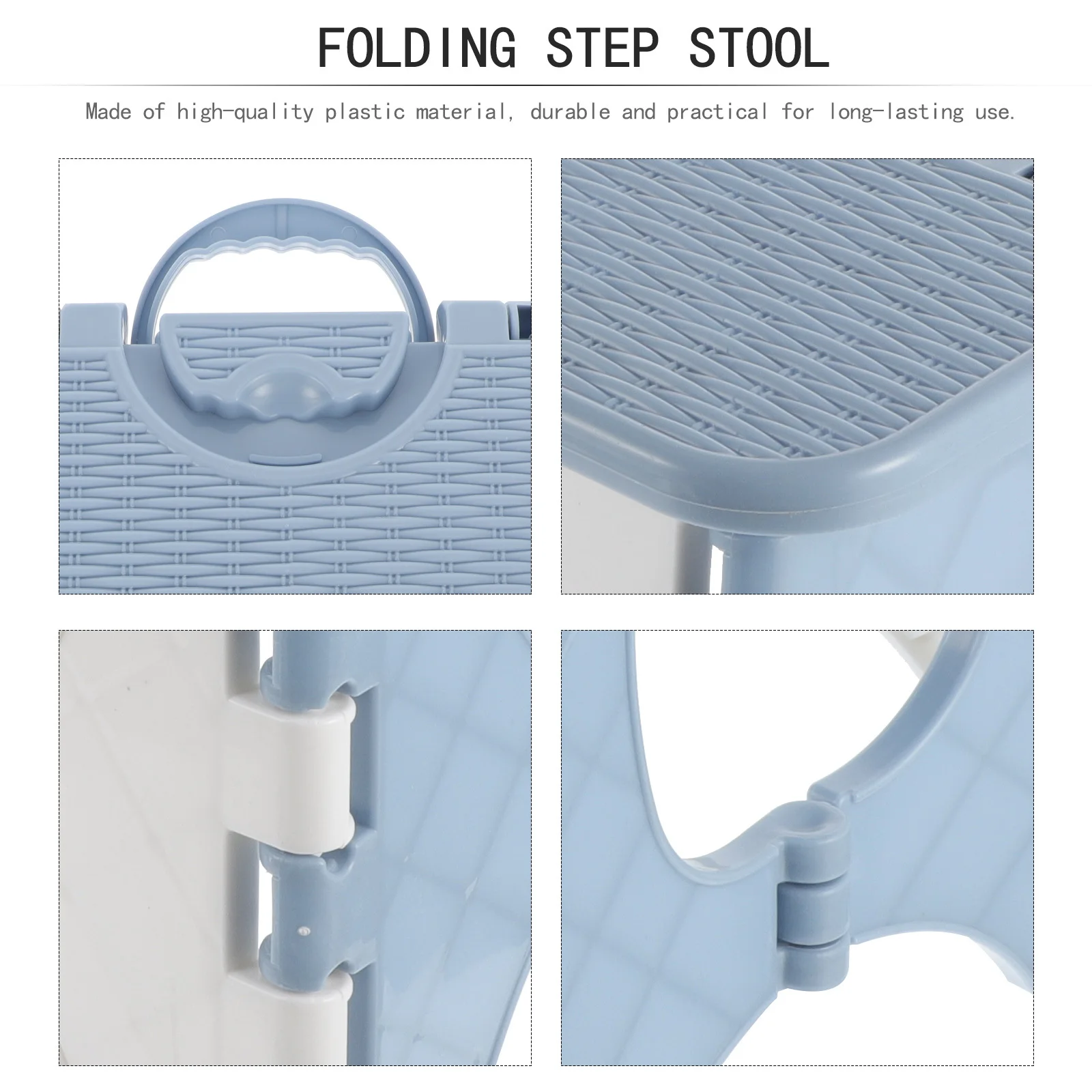 

1pcs Portable Folding Stool Heavy Duty Plastic Step Stool For Kids Adults Bathroom Kitchen Garden Camping Fishing Outdoor Use