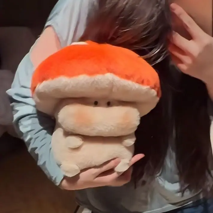 Mushroom Plush Doll Cute Mushroom Plush Doll Soft Pp Cotton Stuffed Toy For Desk Decor Birthday Gift For Girls Kids