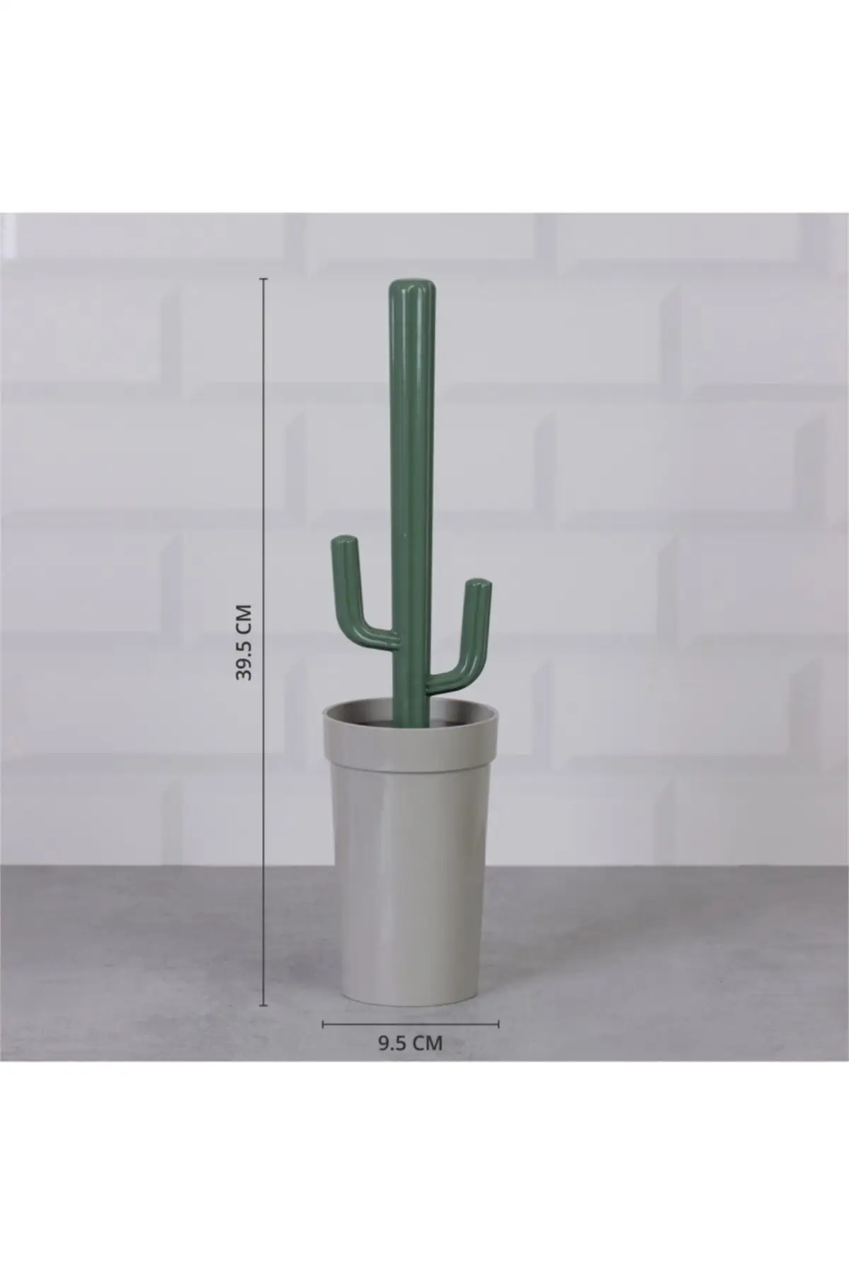 Luxury Cactus Shaped Toilet Brush For Bathroom For Home Made Of Hard Plastic Stylish Height 39.5 Cm Width 9.5 Cm Made In Turkey