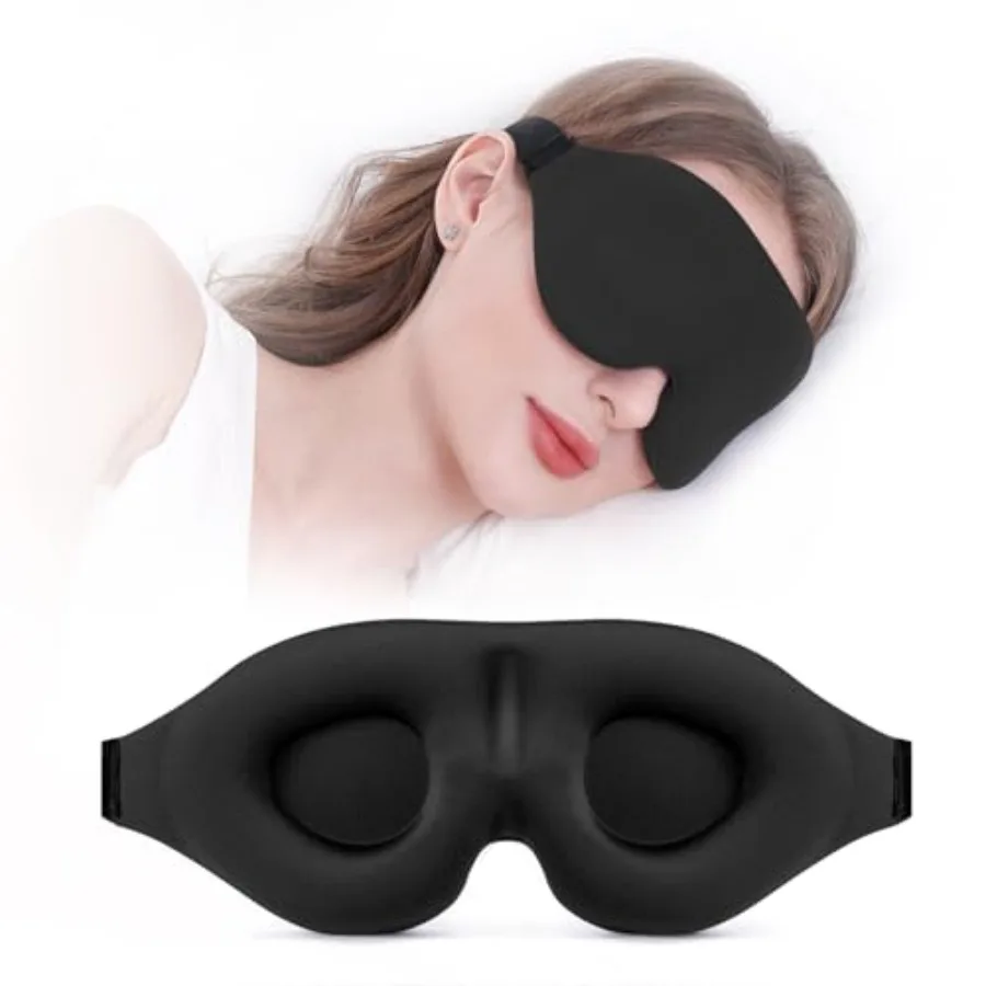 

Sleep Mask for Side Sleeper, Complete Light Blocking 3D Sleeping Eye Mask, Soft Breathable Eye Cover for Women Men, Relaxing Ze