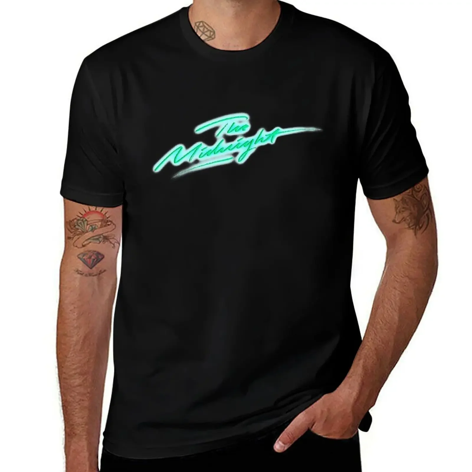 The Midnight Neon Green Logo T-Shirt summer 2025 boys animal print funny meme t-shirts for a boy mens big and tall t shirts