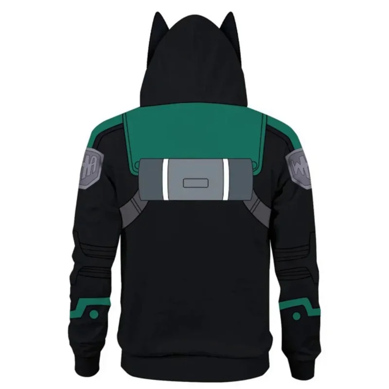 Anime My Hero Academia Midoriya Izuku Deku Cosplay Costume giacca adulto Unisex felpa con cappuccio cappotto felpe