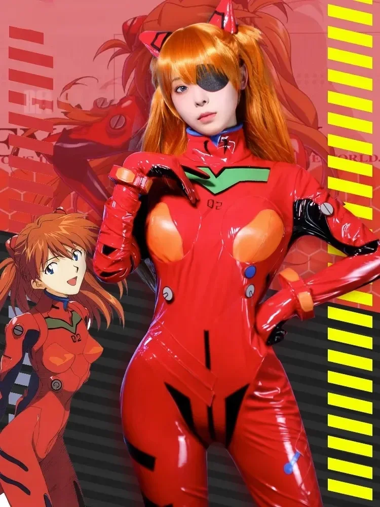 Asuka Langley Soryu Cosplay Costumes Uniform Game EVA Role Play Halloween Carnival Party Outfit For Women Girls