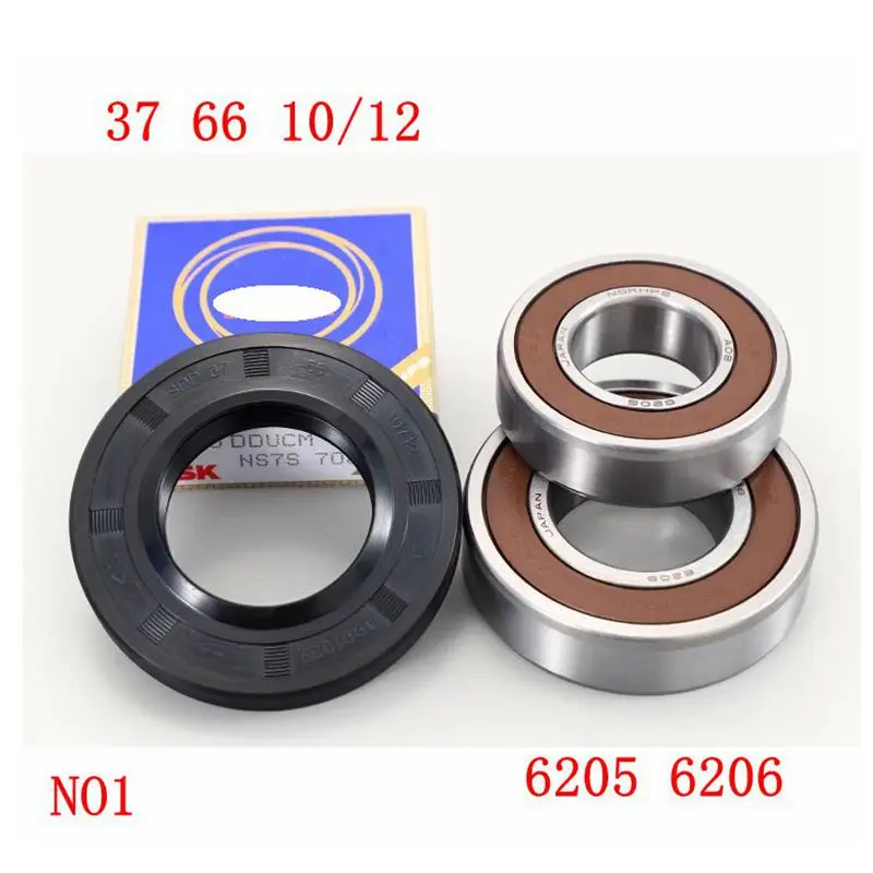 For Midea drum washing machine Water seal and bearings 6203 6204 6205 6206 6207 6305 6306 6307 Oil seal Sealing ring parts