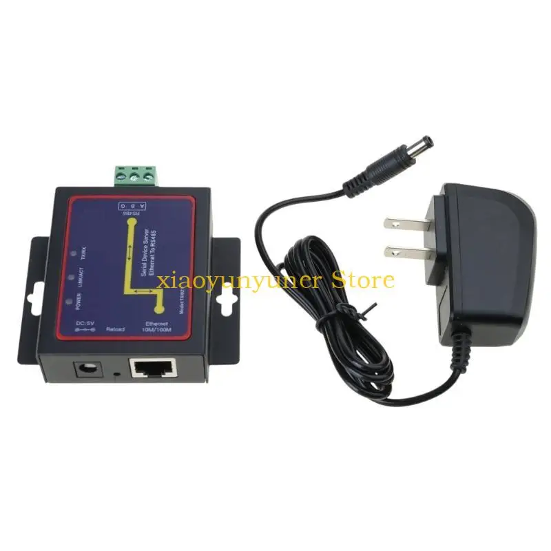 

P9JB Serial Server RJ45 to RS485 LAN Ethernet Converter Module with Built-in Webpage US Plug Adapter