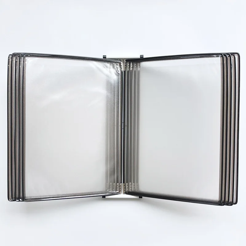 A4 Wall Mounted Display File Folder 10 Page Magnetic Hanging Document Holder Rack for Office Factory Workshop Classroom Data