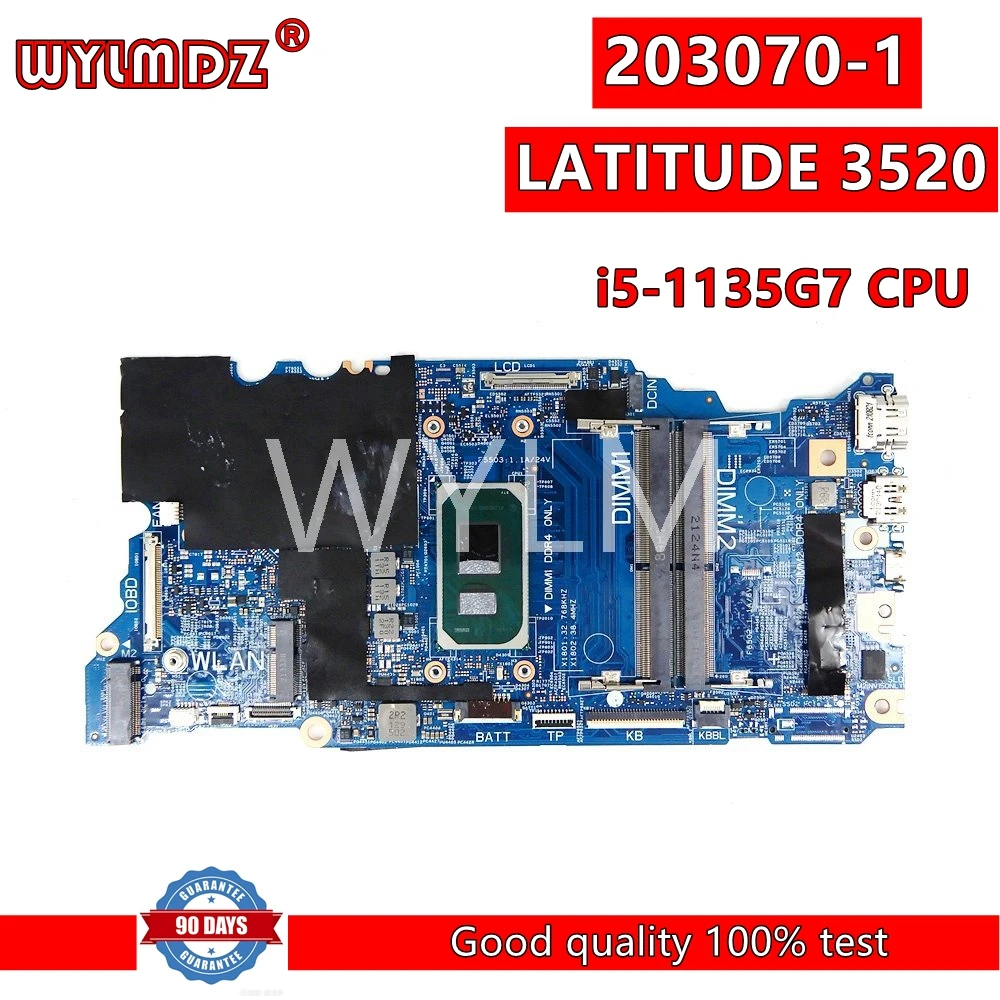 

203070-1 i5-1135G7 CPU notebook Mainboard For DELL LATITUDE 3520 Laptop Motherboard Tested