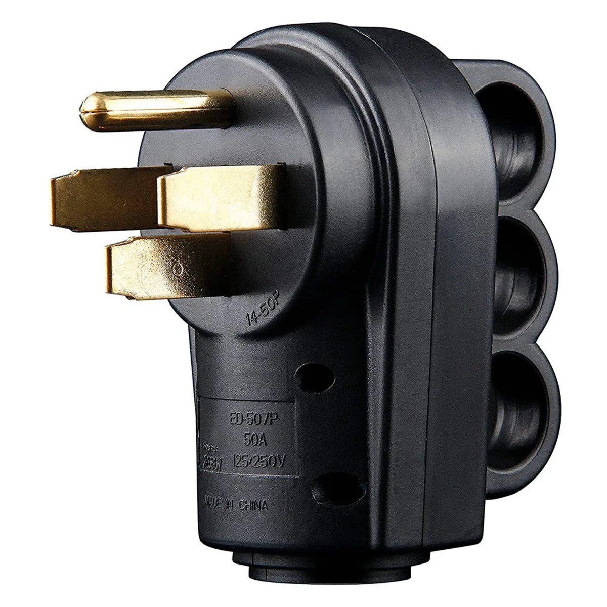 RV Male Receptacle Replacement Power Plug 50AMP 14-50R 125V/250V, Heavy Duty, Travel Trailer, RV Accessories