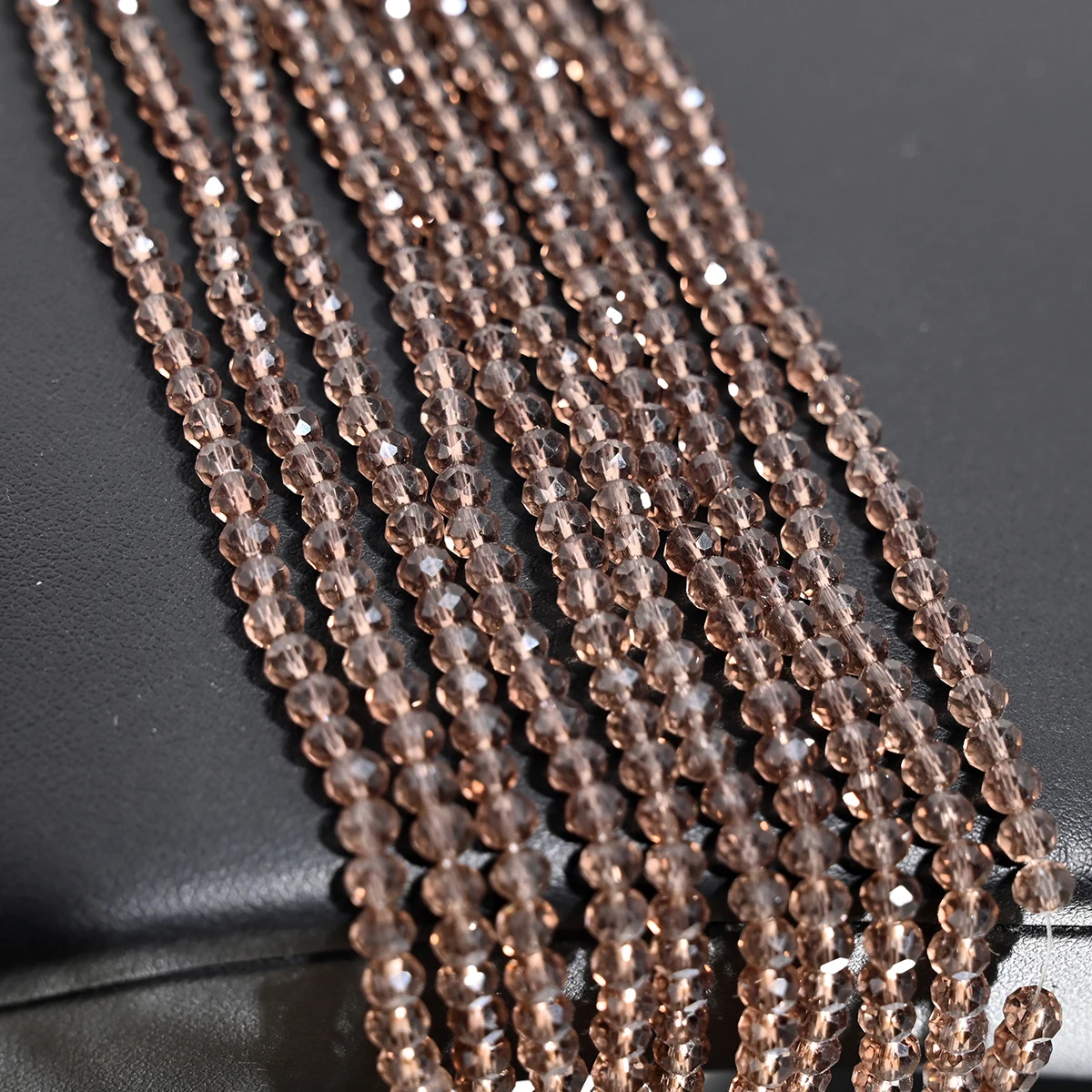 110 Stuks 4MM Kunstmatige Kristallen Glazen Kralen Platte Ronde Helder Facet Losse Spacer Bead voor Sieraden Maken DIY Armband ketting