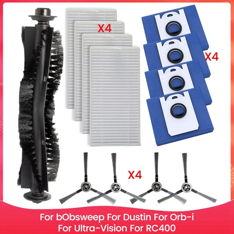 A86I-Suku Cadang Pengganti untuk Penyedot Debu Robot Bobsweep untuk Dustin untuk Orb-I untuk Ultra-Vision untuk Kit Aksesori RC400