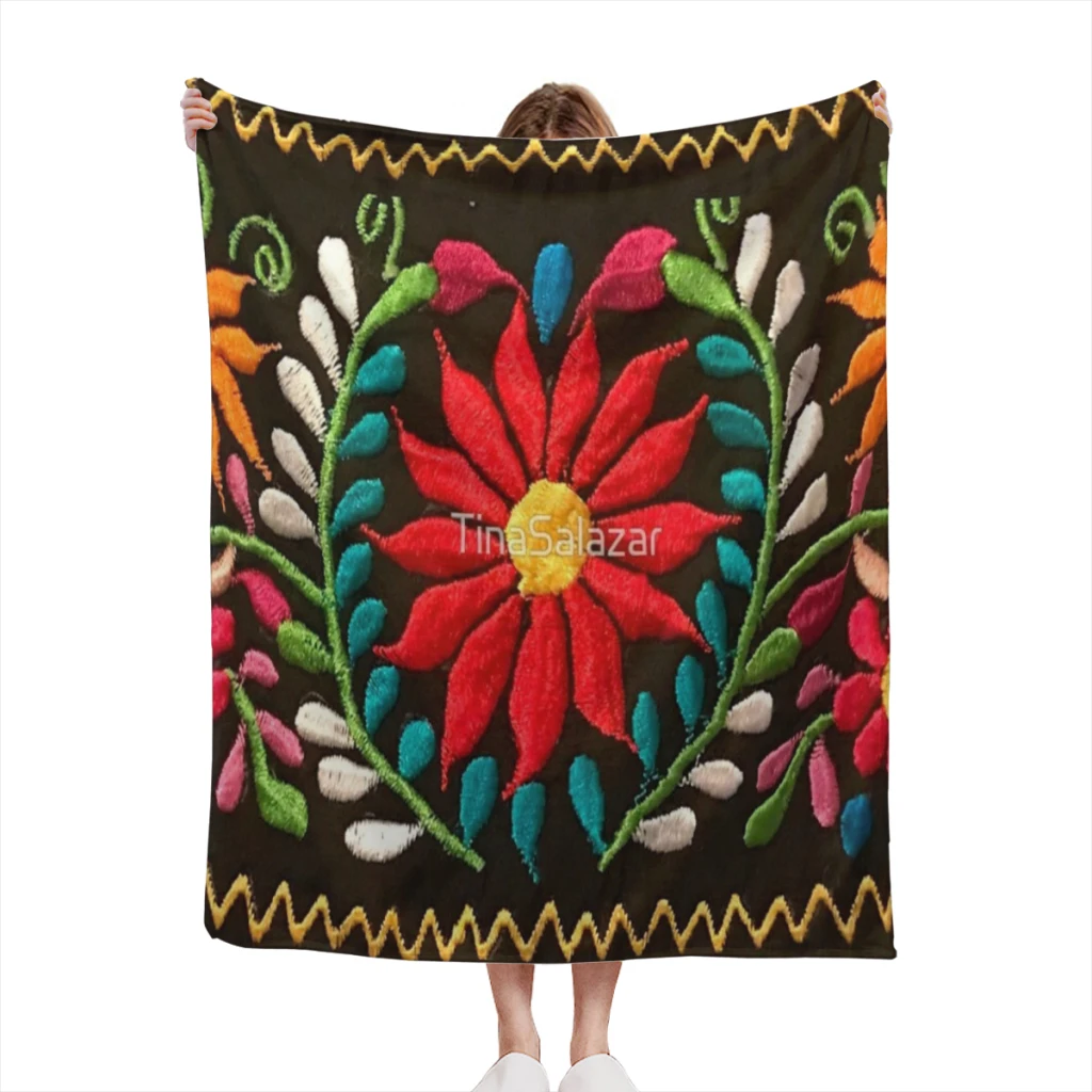 

Spanish Flowers Summer Blanket Thin Blanket Comforter Flannel Soft throw Blankets Warm Home and decoration