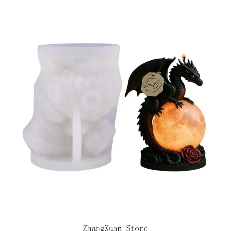 Fantasy-Tier-Relief-Gussform für die Herstellung von Kerzen-Seifen-Projekten, Harzguss-Gipsornamenten und Halloween-Dekoration – Detail 9