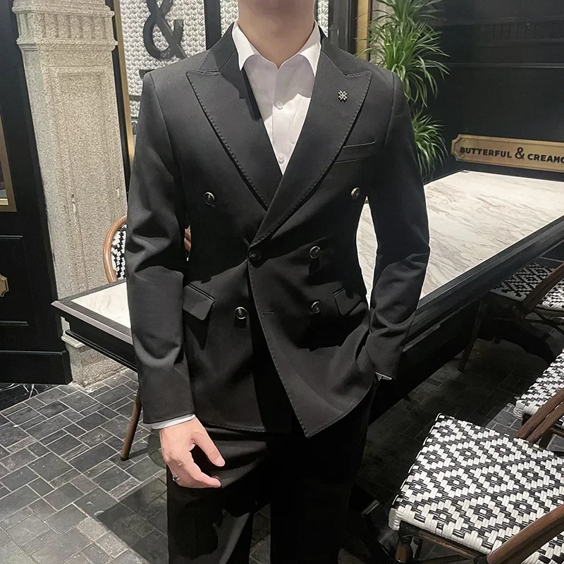 10140 hot-selling new style double-breasted suit men's suit business casual formal wedding dress