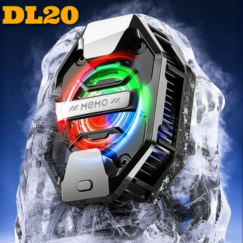 MEMO DL20 3 Gears Adjustable AI Semiconductor Cooling Fan Radiator Back-clip Cool Heat Sink for IPhone Android Game Accessories