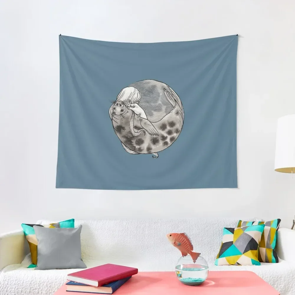 

Night of the Selkie Tapestry For Bedroom Kawaii Room Decor Tapestry